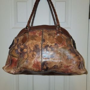 Patricia Nash Floral Italian Leather Tote